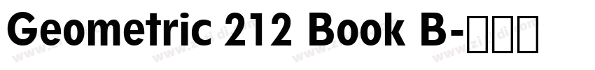 Geometric 212 Book B字体转换